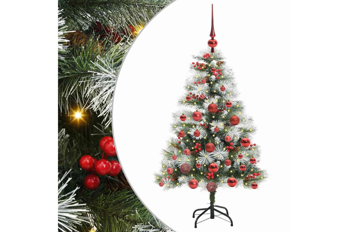Vidaxl Artificial Christmas Tree Green And White 120 Cm
