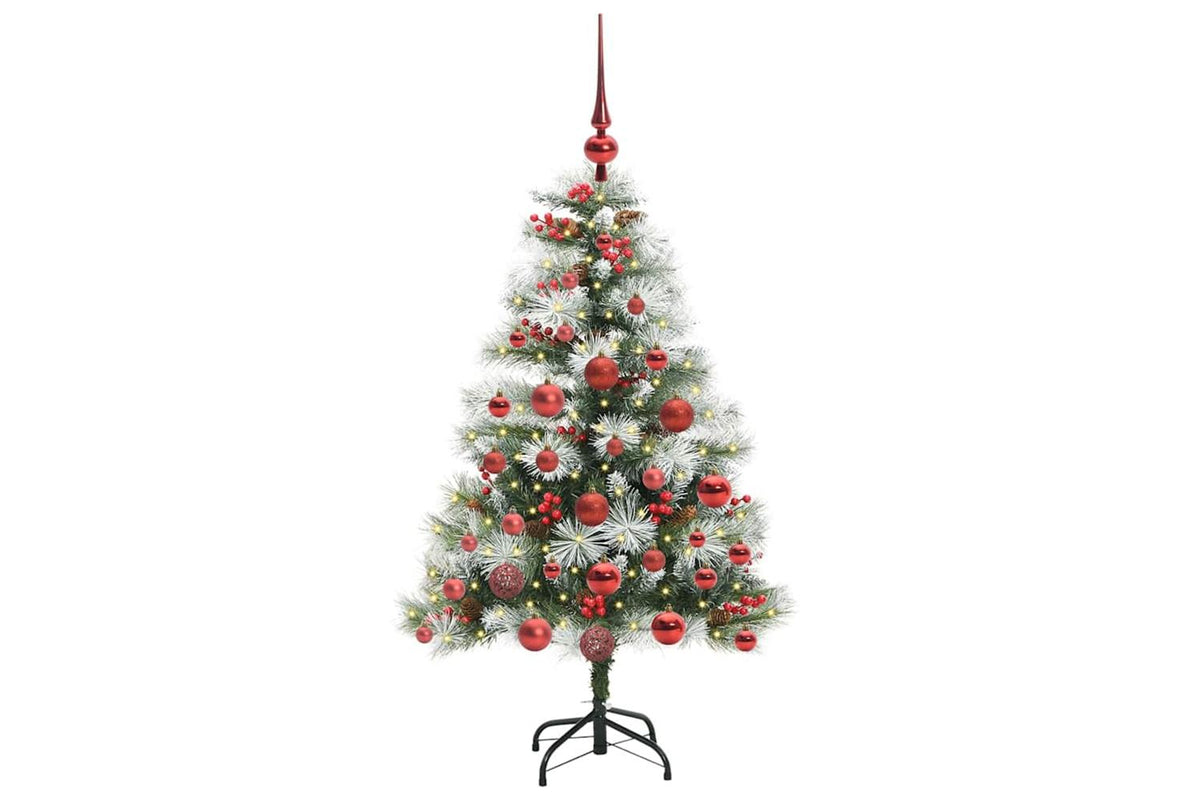 Vidaxl Artificial Christmas Tree Green And White 120 Cm-3