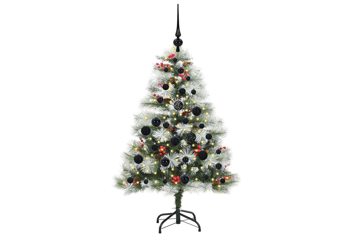Vidaxl Artificial Christmas Tree Green And White 120 Cm-3