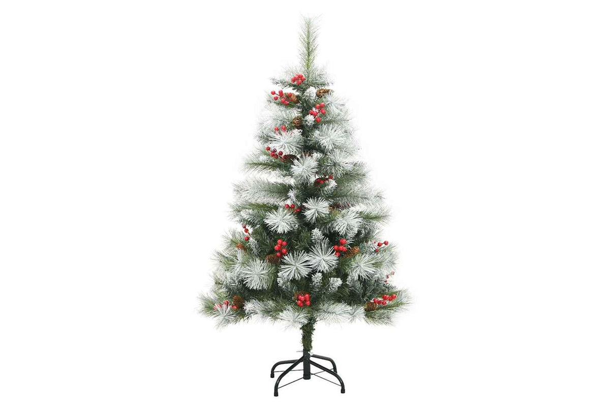 Vidaxl Artificial Christmas Tree Green And White 120 Cm-5