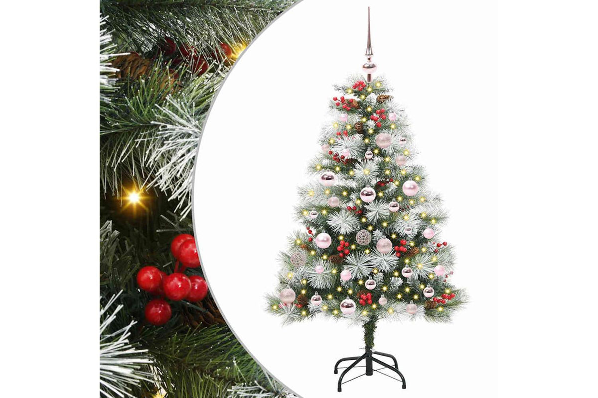 Vidaxl Artificial Christmas Tree Green And White 120 Cm-2
