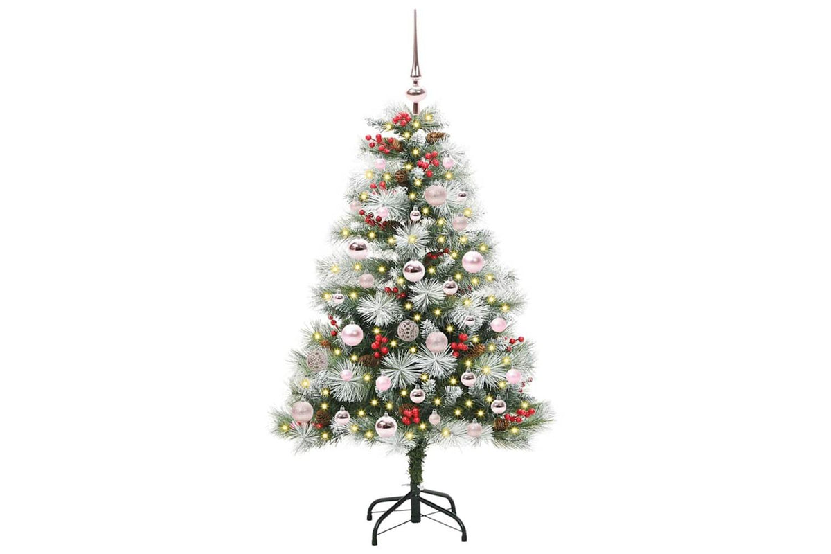 Vidaxl Artificial Christmas Tree Green And White 120 Cm-3