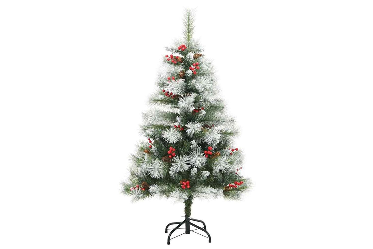 Vidaxl Artificial Christmas Tree Green And White 120 Cm-5