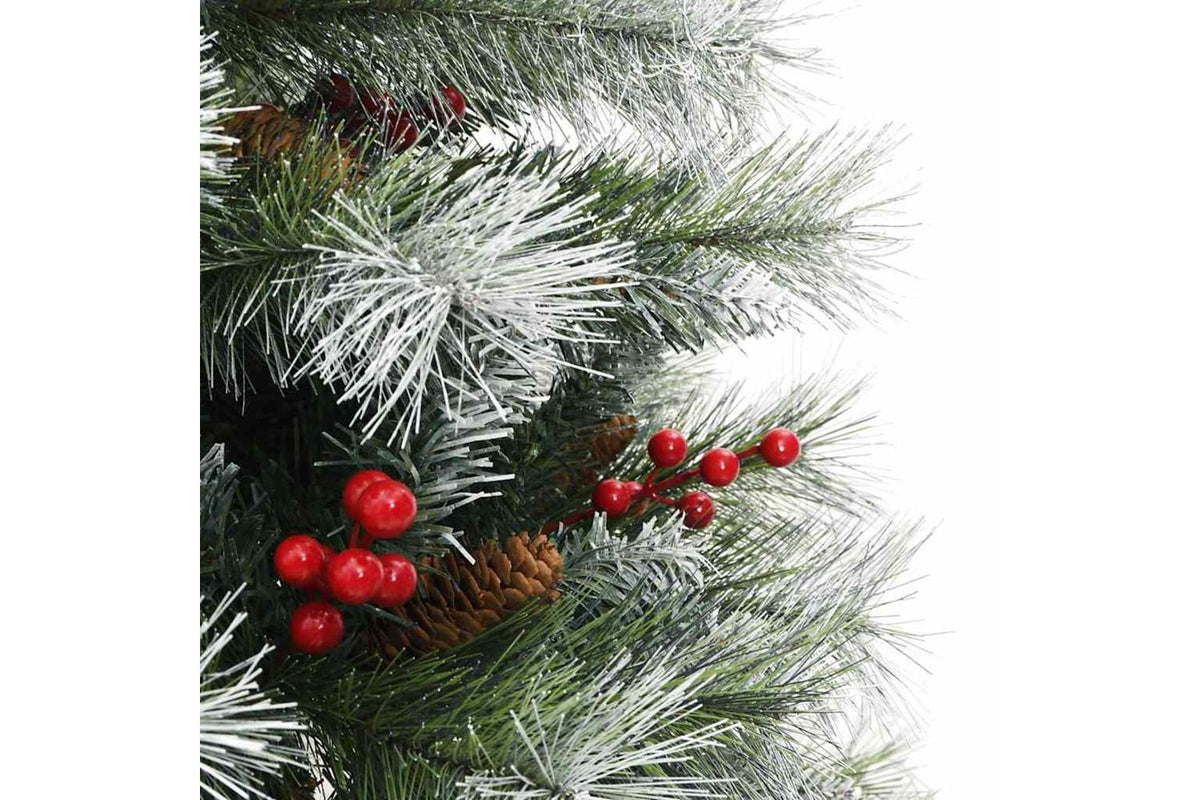 Vidaxl Artificial Christmas Tree Green And White 120 Cm-10