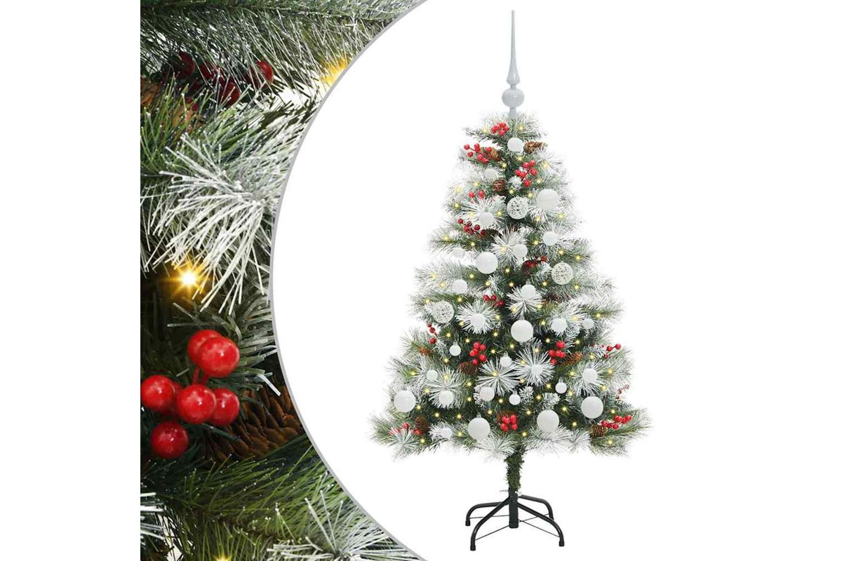 Vidaxl Artificial Christmas Tree Green And White 120 Cm-2