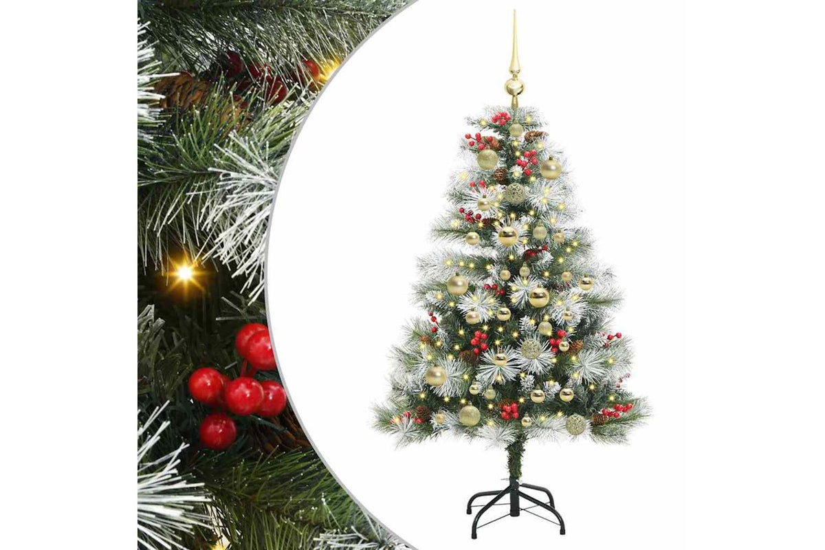 Vidaxl Artificial Christmas Tree Green And White 120 Cm