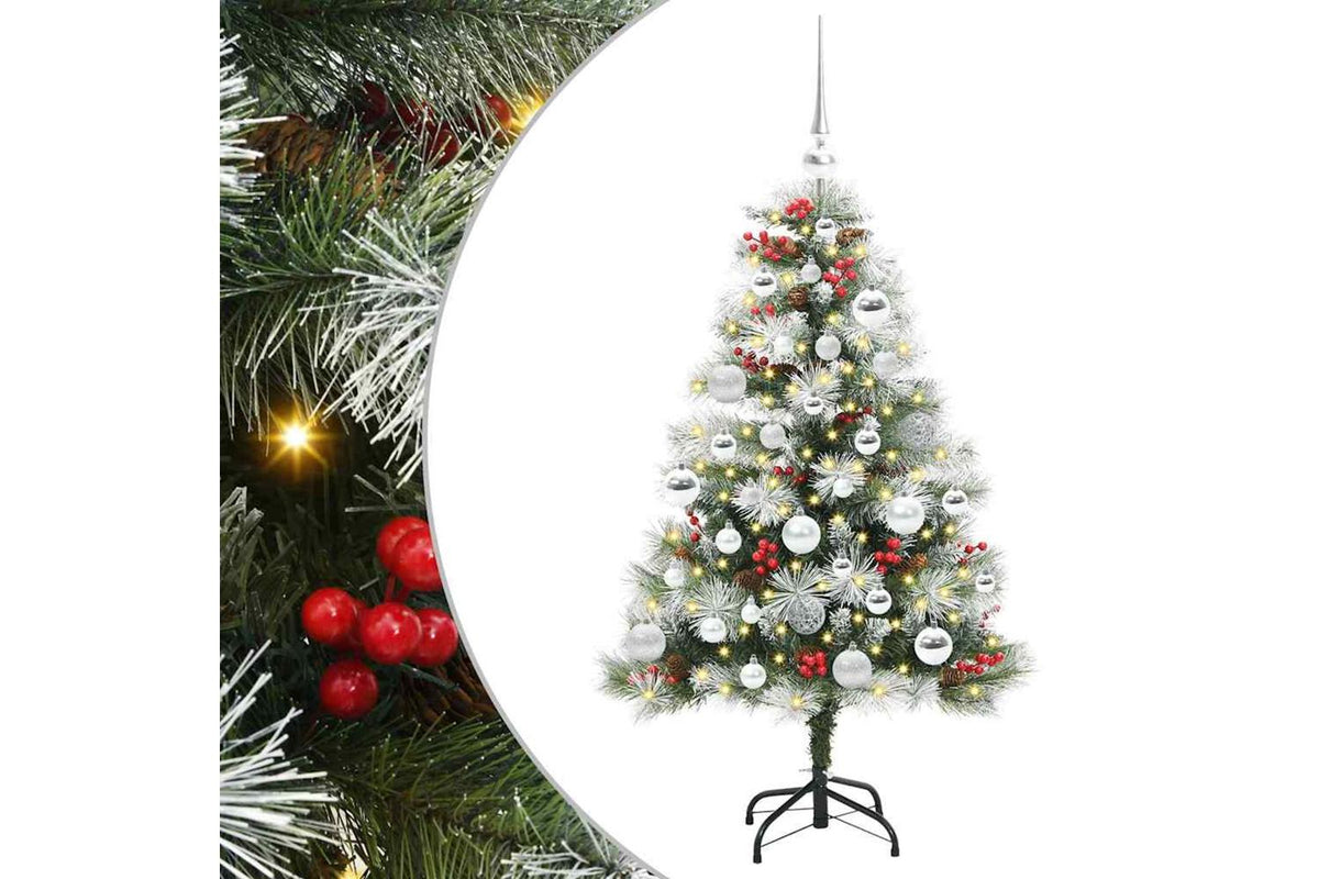 Vidaxl Artificial Christmas Tree Green And White 120 Cm-2