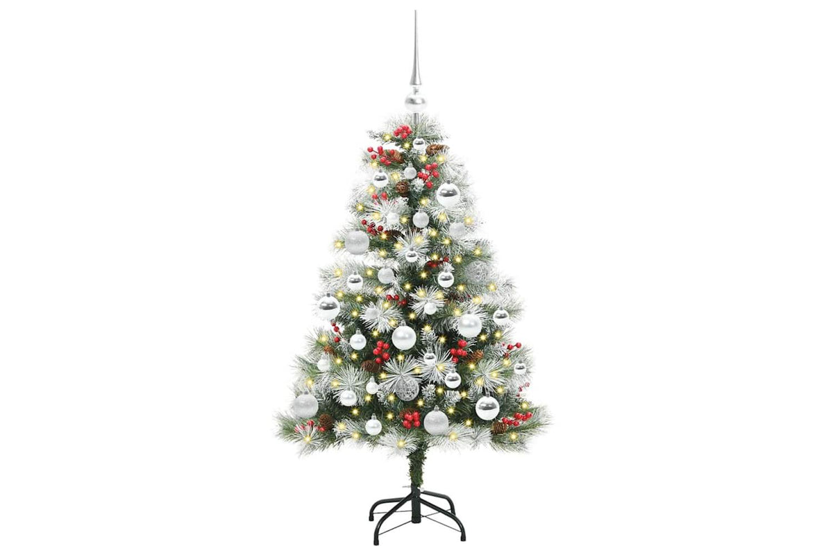 Vidaxl Artificial Christmas Tree Green And White 120 Cm-3