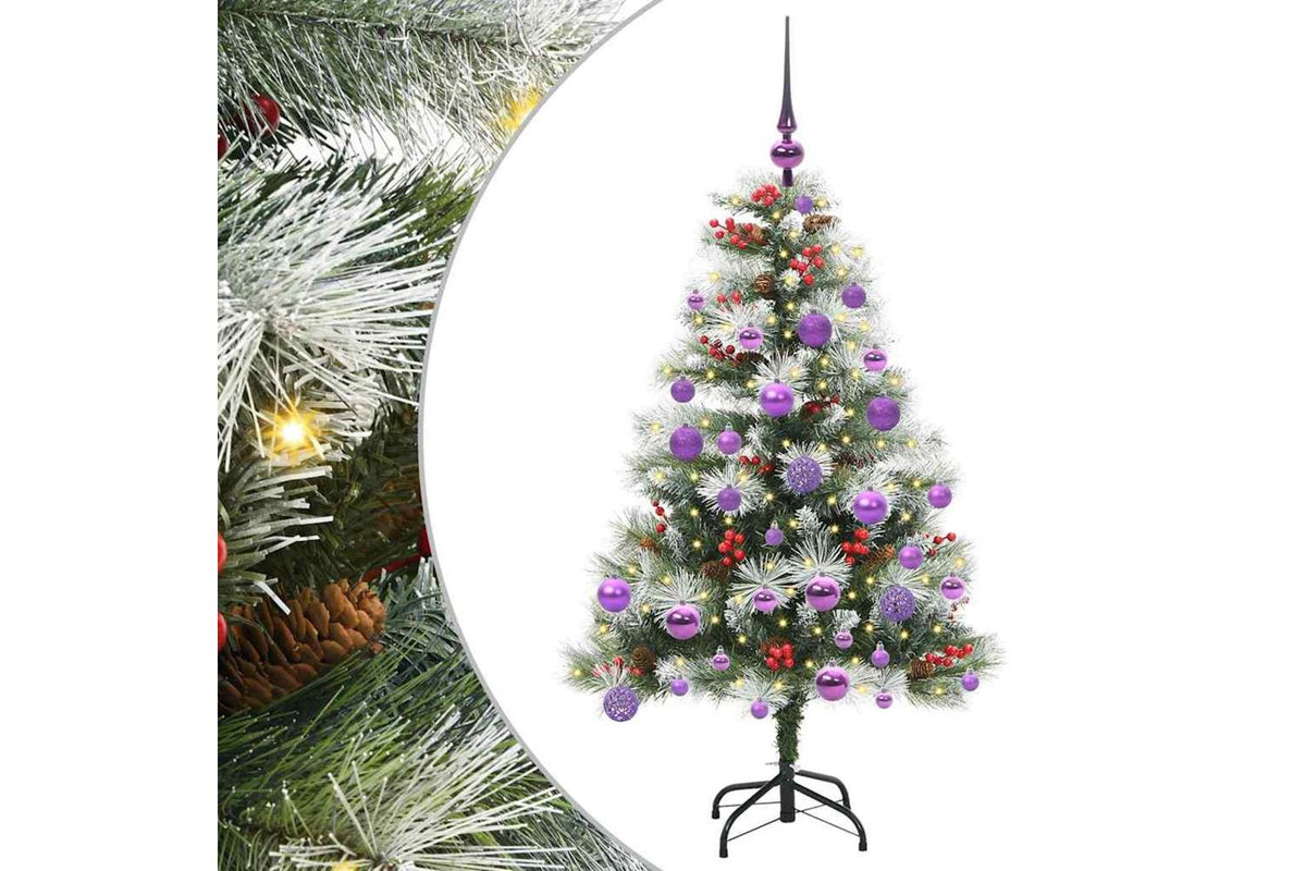 Vidaxl Artificial Christmas Tree Green And White 120 Cm