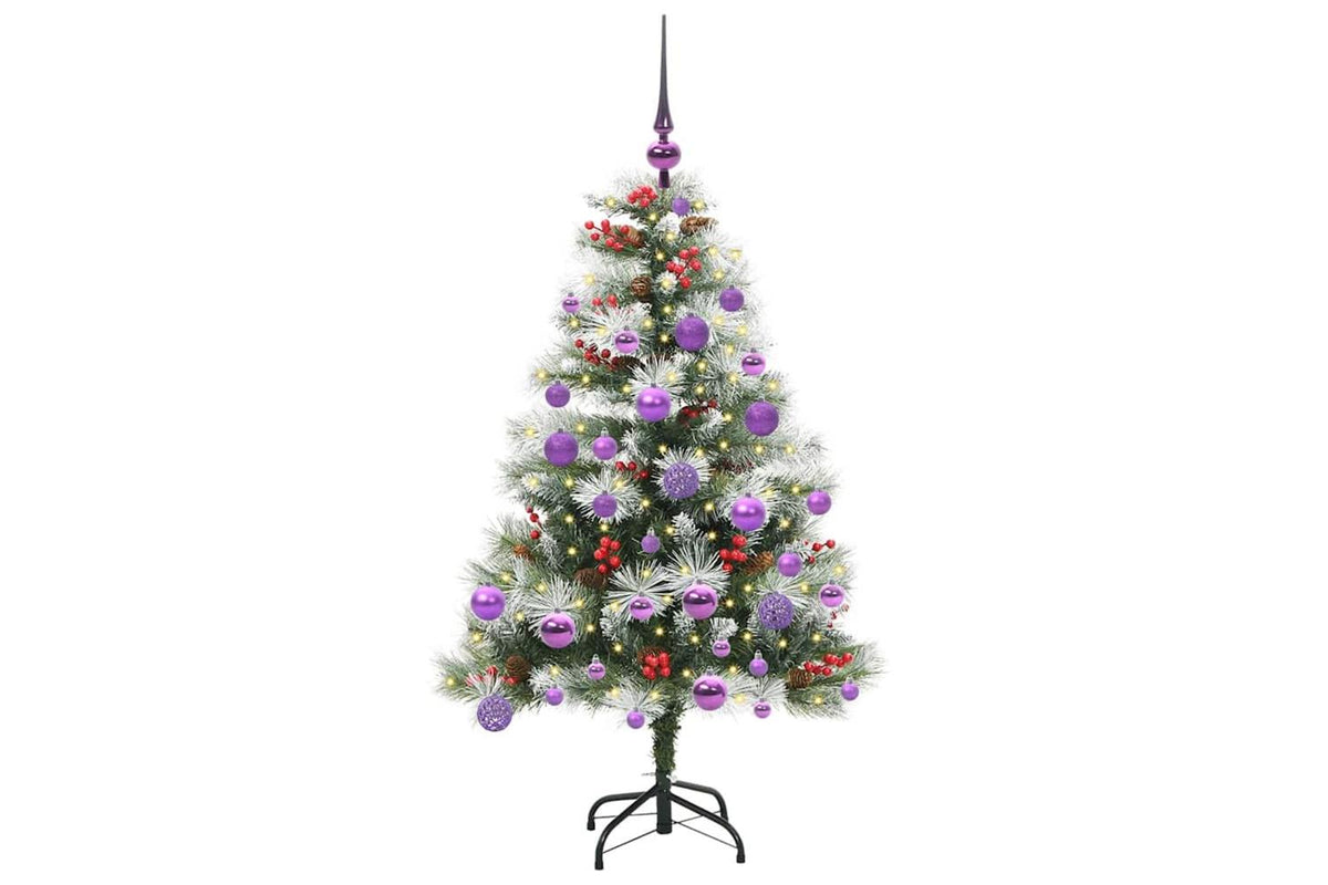Vidaxl Artificial Christmas Tree Green And White 120 Cm-3