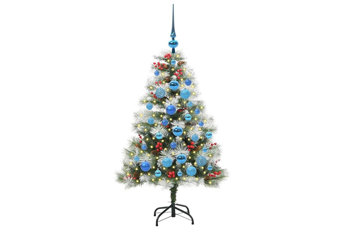 Vidaxl Artificial Christmas Tree Green And White 120 Cm-3