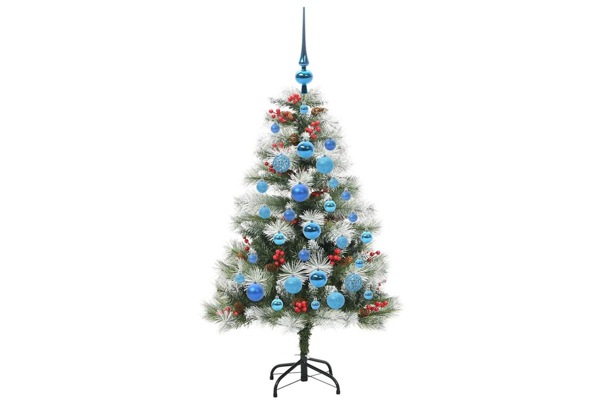 Vidaxl Artificial Christmas Tree Green And White 120 Cm-4