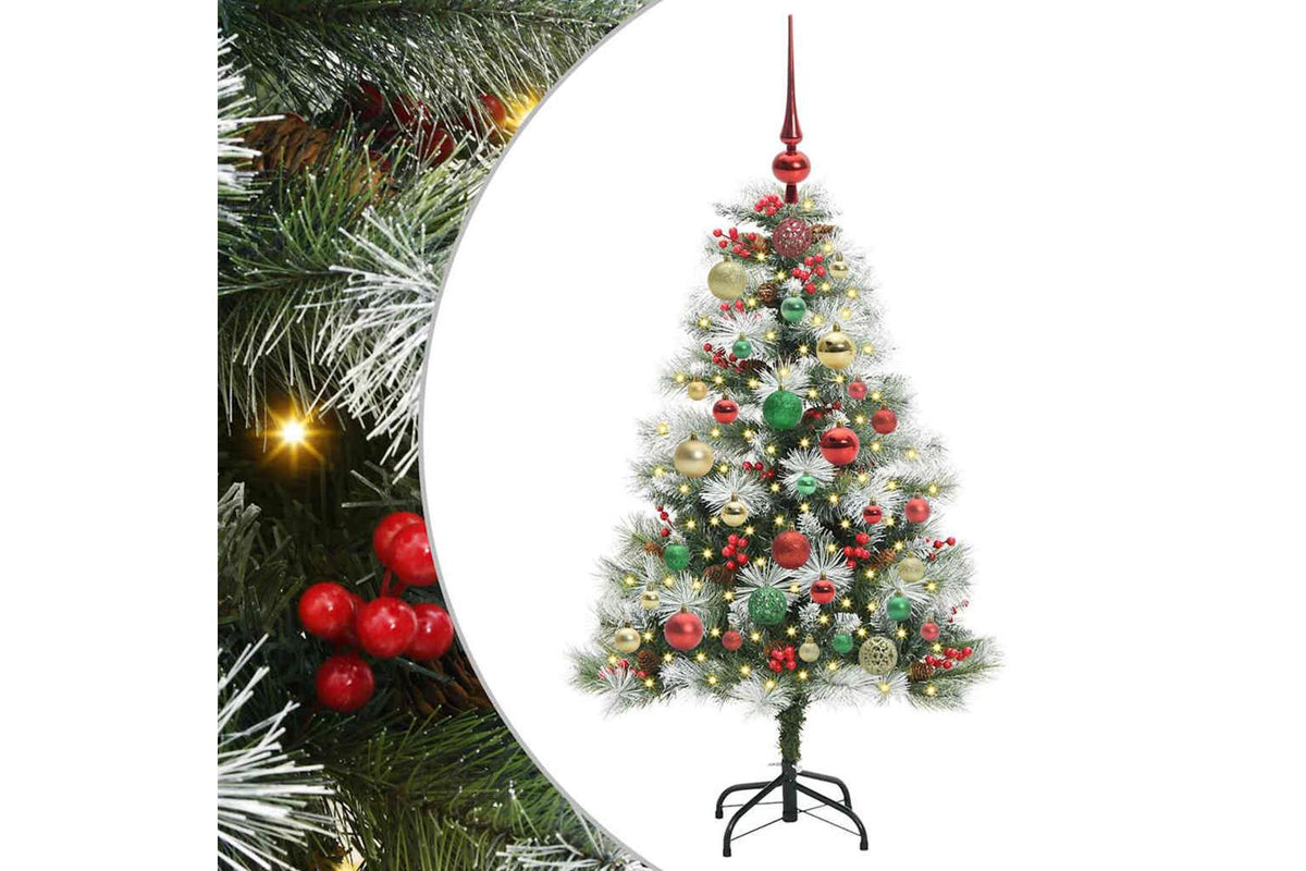 Vidaxl Artificial Christmas Tree Green And White 120 Cm