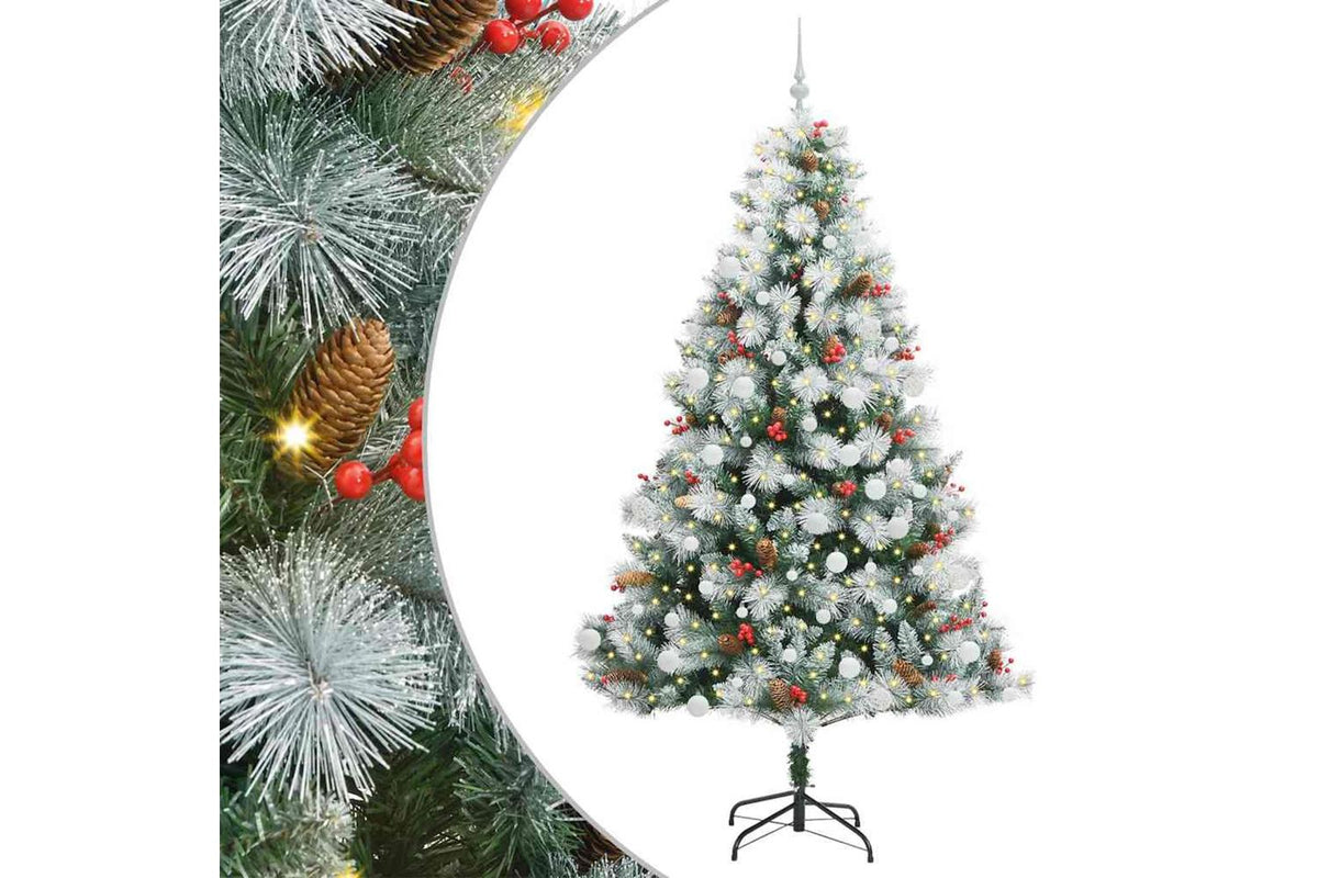 Vidaxl Artificial Christmas Tree Green And White 210 Cm