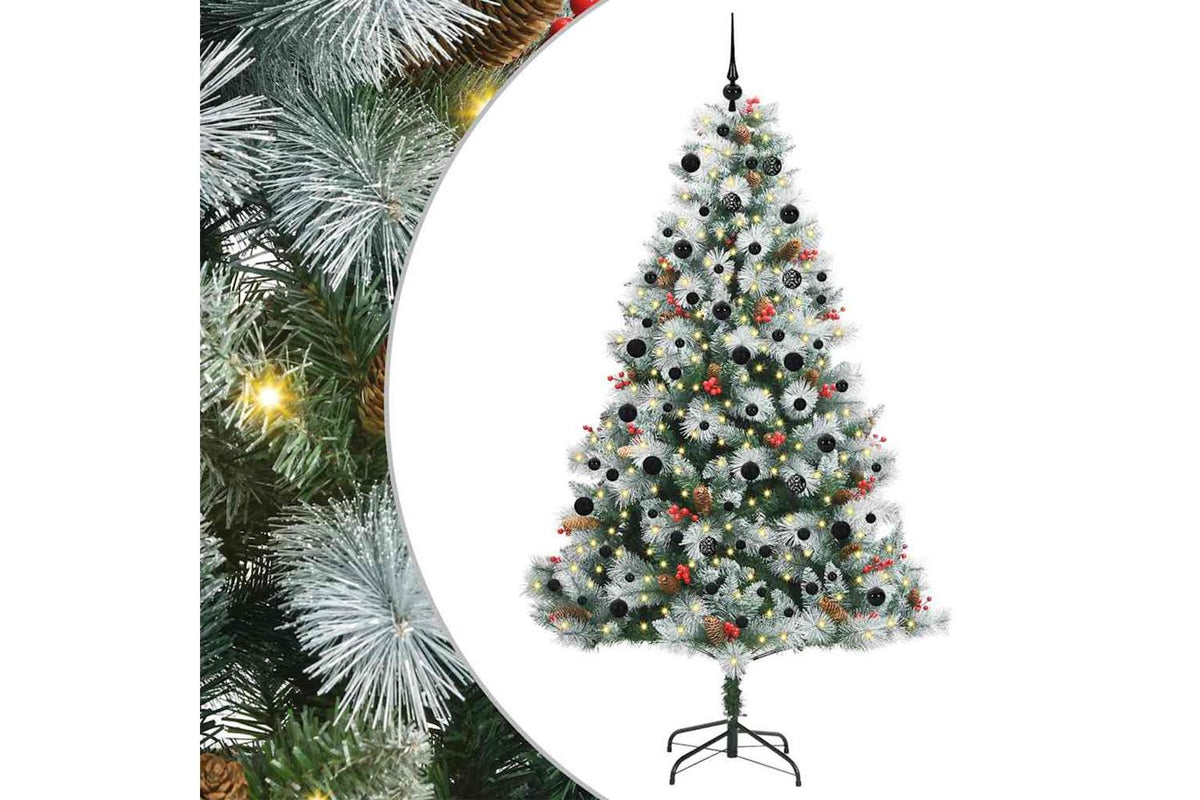 Vidaxl Artificial Christmas Tree Green And White 240 Cm-2