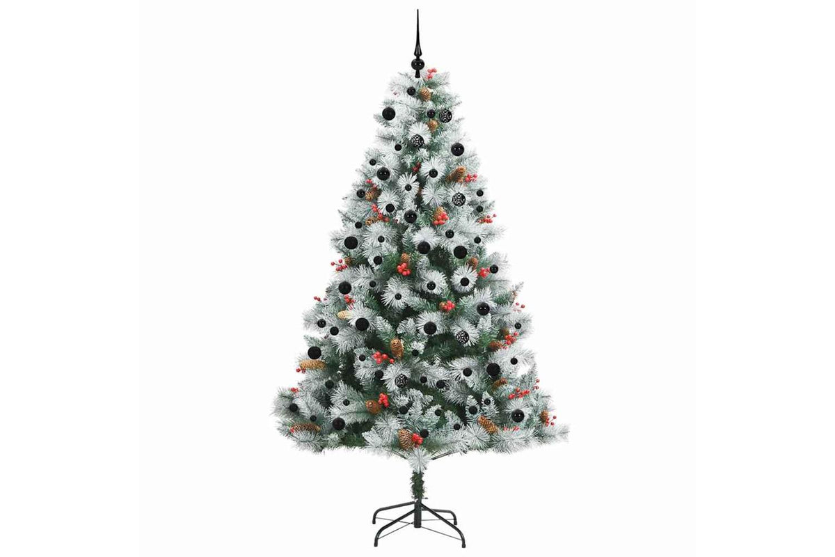 Vidaxl Artificial Christmas Tree Green And White 240 Cm-4