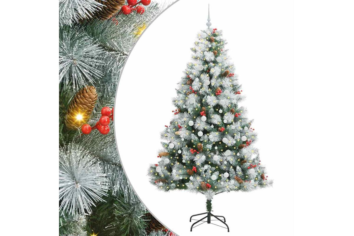 Vidaxl Artificial Christmas Tree Green And White 240 Cm-2