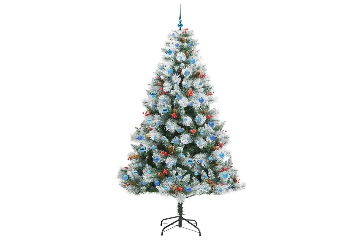 Vidaxl Artificial Christmas Tree Green And White 240 Cm-4