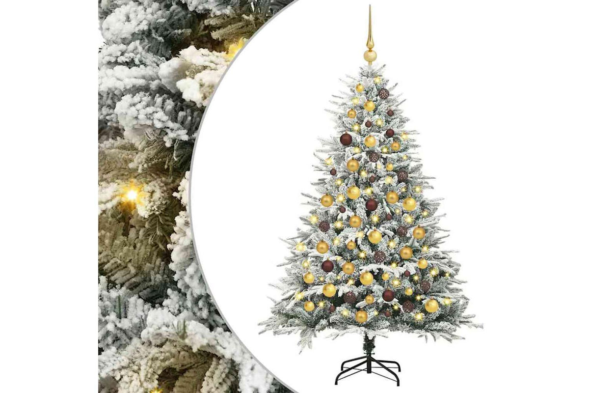 Vidaxl Artificial Pre-lit Christmas Tree With Ball Set 300 Leds-2