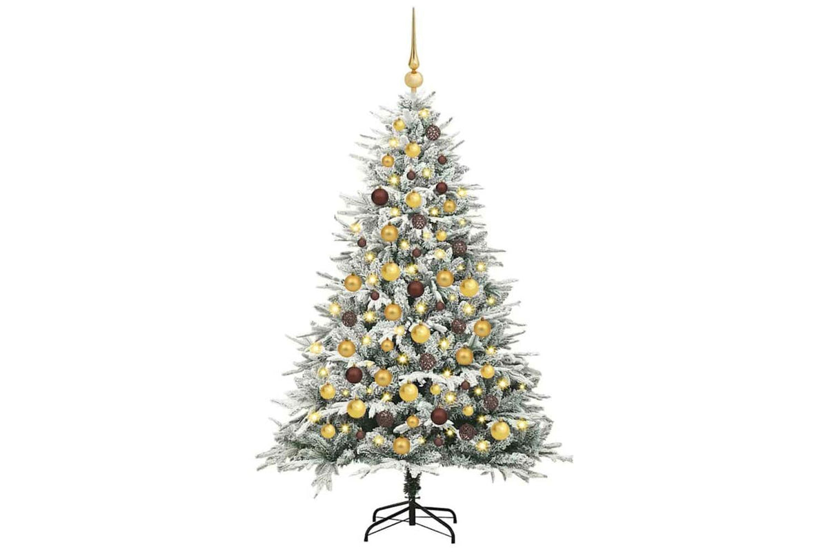 Vidaxl Artificial Pre-lit Christmas Tree With Ball Set 300 Leds-3