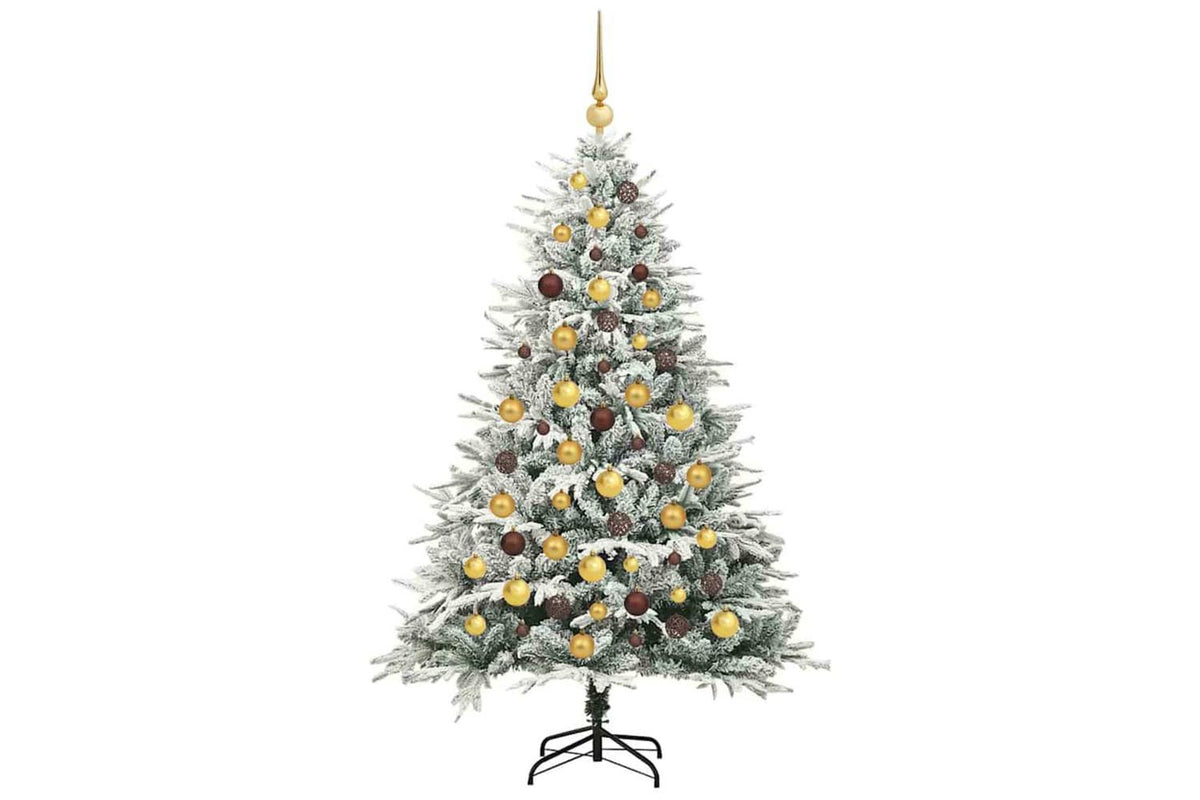 Vidaxl Artificial Pre-lit Christmas Tree With Ball Set 300 Leds-4
