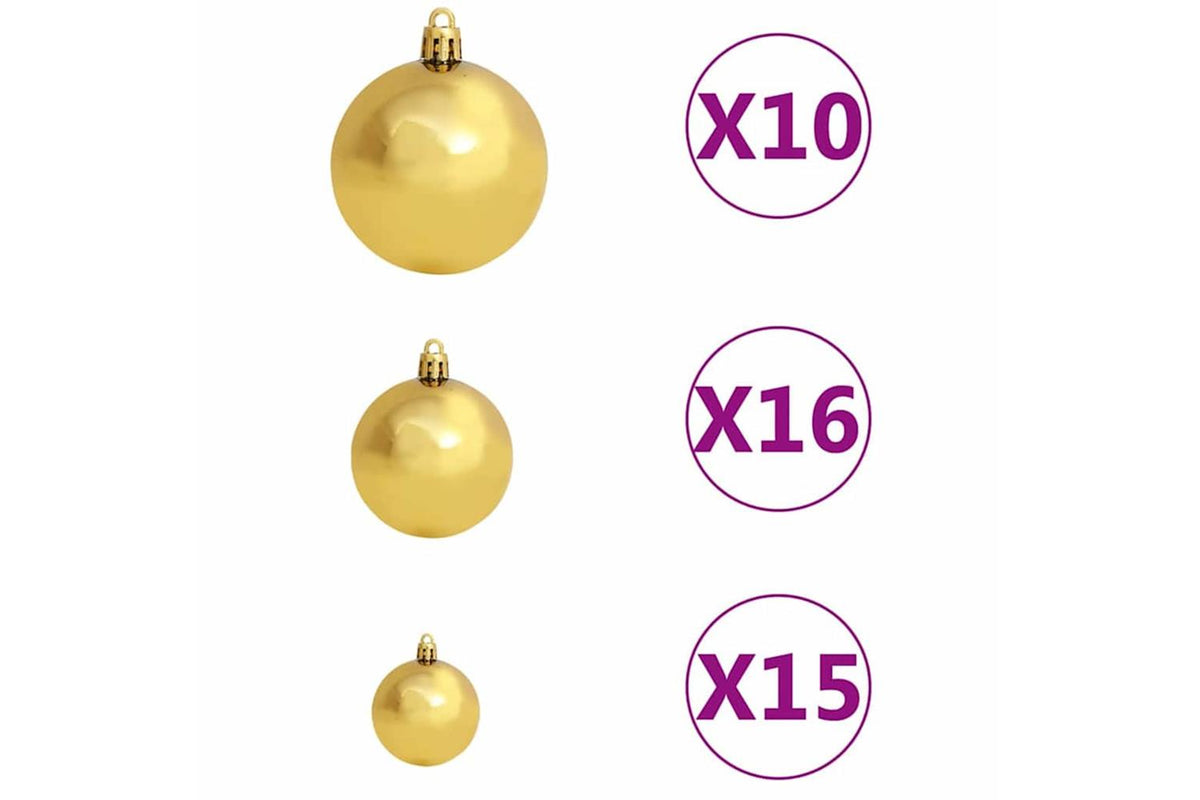 Vidaxl Artificial Pre-lit Christmas Tree With Ball Set 300 Leds-9