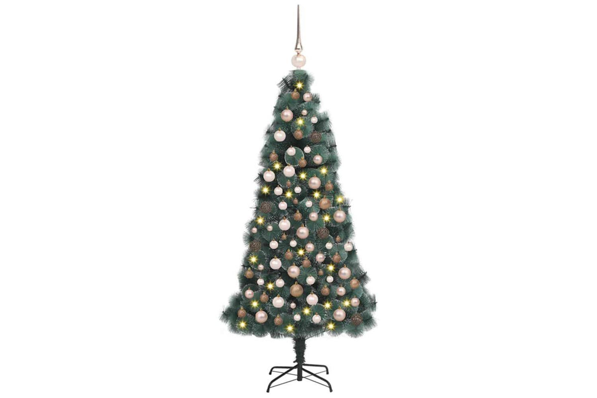 Vidaxl Artificial Pre-lit Christmas Tree With Ball Set Green 150 Cm-2
