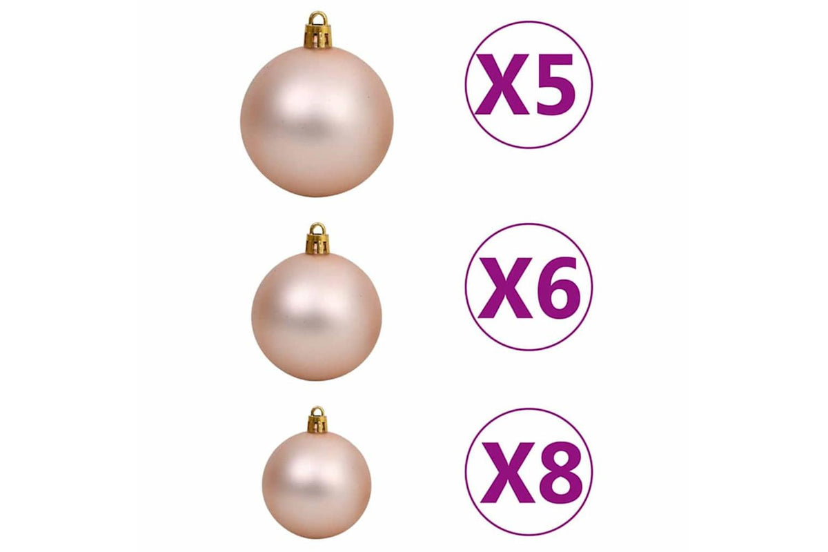 Vidaxl Artificial Pre-lit Christmas Tree With Ball Set Green 150 Cm-9
