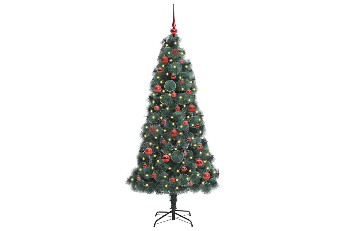 Vidaxl Artificial Pre-lit Christmas Tree With Ball Set Green 150 Cm-3