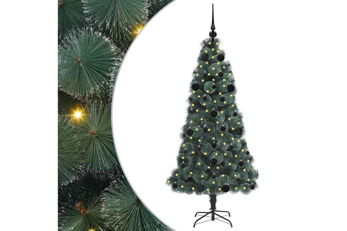 Vidaxl Artificial Pre-lit Christmas Tree With Ball Set Green 150 Cm