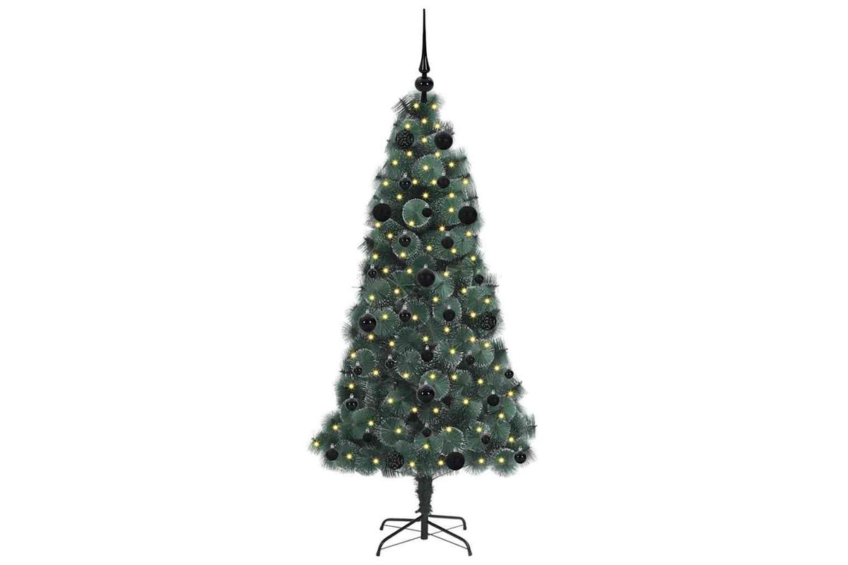 Vidaxl Artificial Pre-lit Christmas Tree With Ball Set Green 150 Cm-3