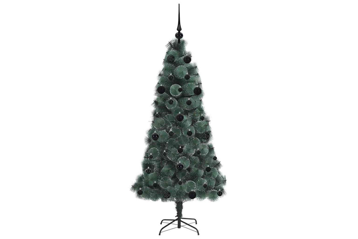 Vidaxl Artificial Pre-lit Christmas Tree With Ball Set Green 150 Cm-4