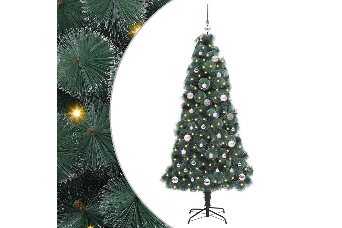 Vidaxl Artificial Pre-lit Christmas Tree With Ball Set Green 150 Cm