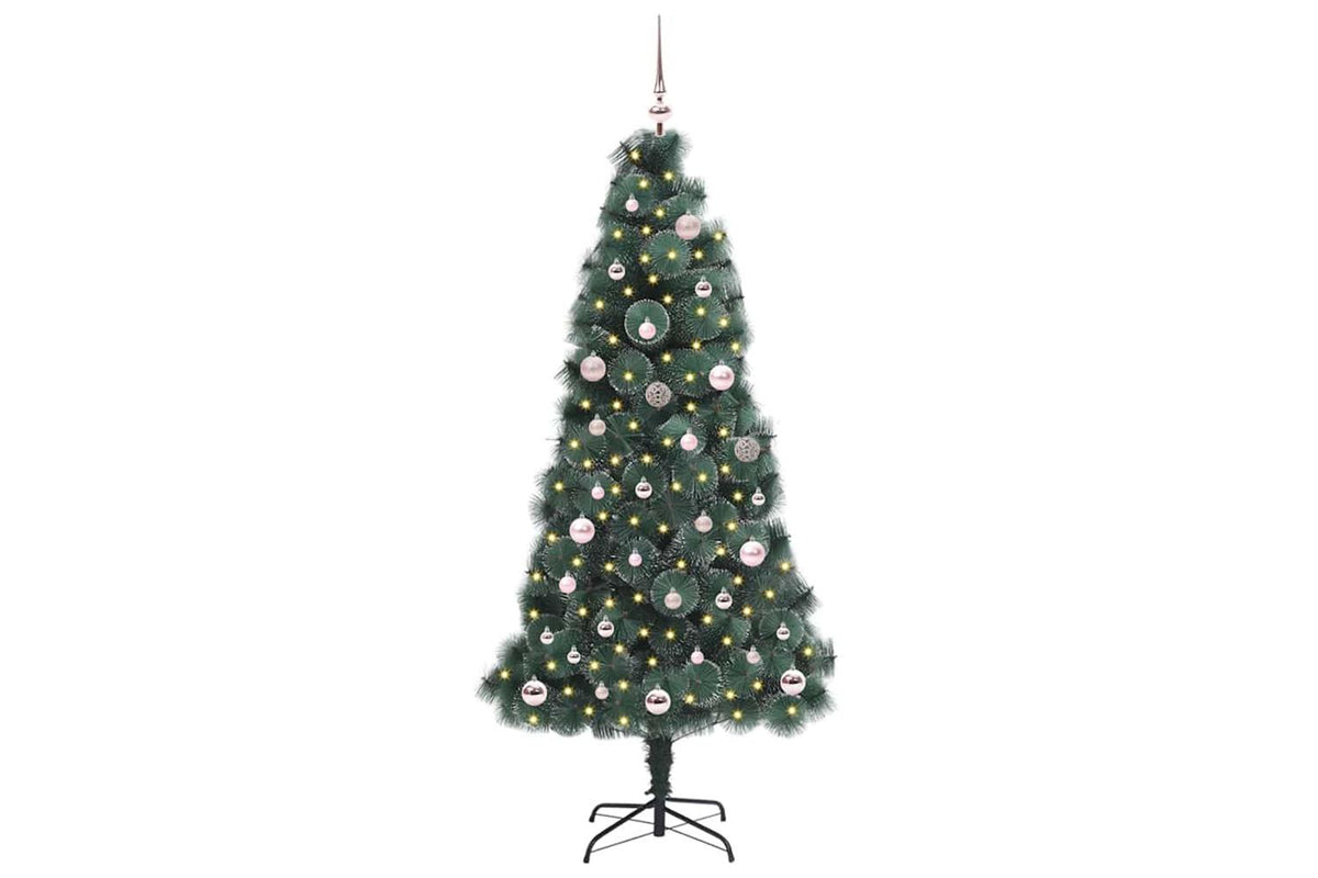 Vidaxl Artificial Pre-lit Christmas Tree With Ball Set Green 150 Cm-2
