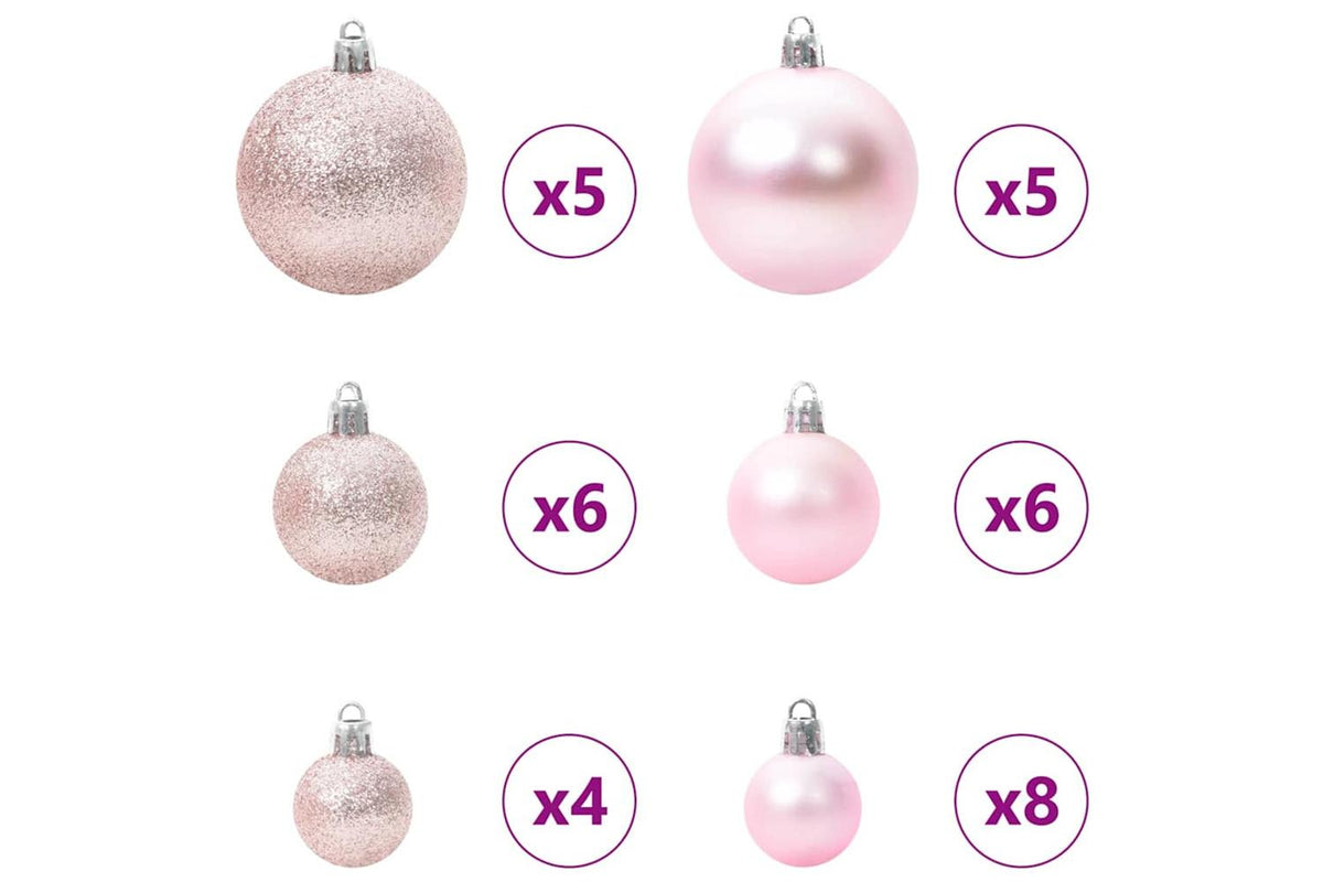 Vidaxl Artificial Pre-lit Christmas Tree With Ball Set Green 150 Cm-6