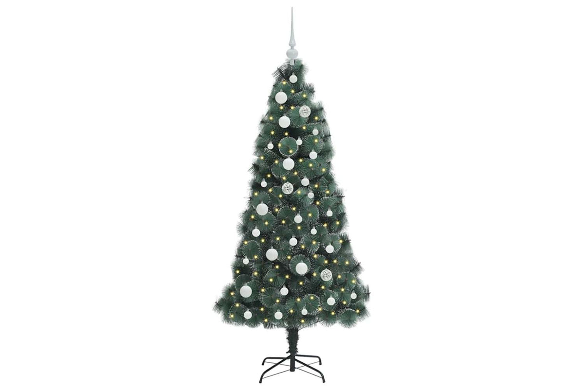 Vidaxl Artificial Pre-lit Christmas Tree With Ball Set Green 150 Cm-3