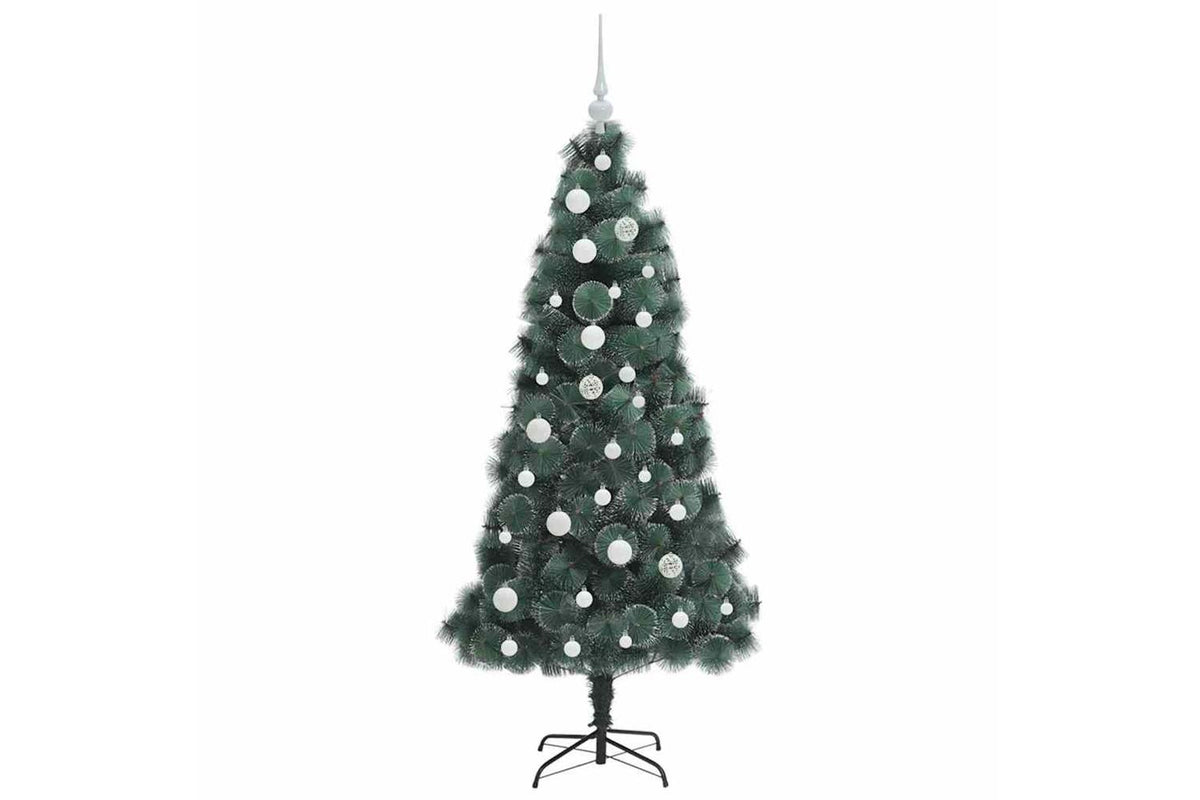 Vidaxl Artificial Pre-lit Christmas Tree With Ball Set Green 150 Cm-4
