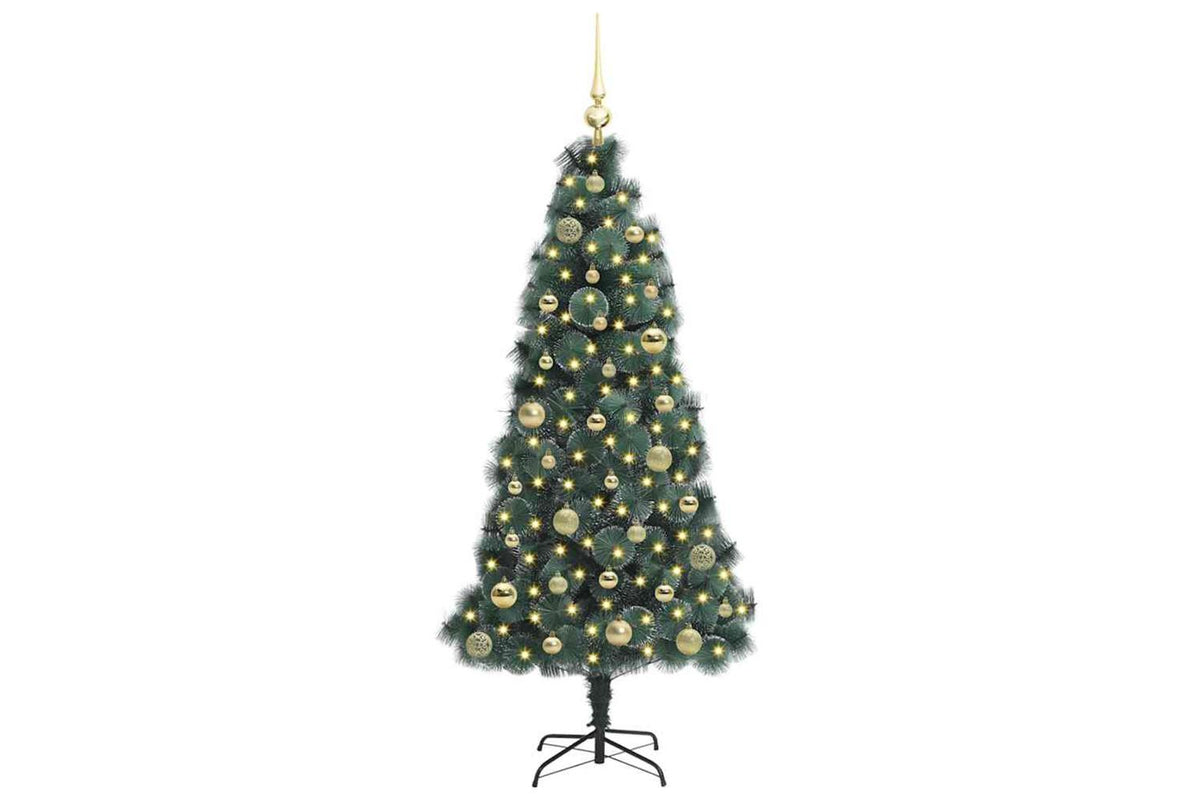 Vidaxl Artificial Pre-lit Christmas Tree With Ball Set Green 150 Cm-3