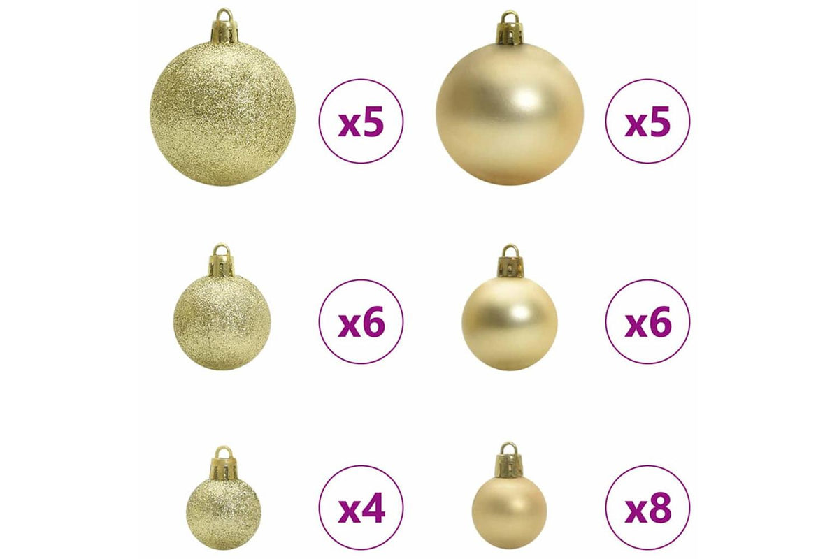 Vidaxl Artificial Pre-lit Christmas Tree With Ball Set Green 150 Cm-7