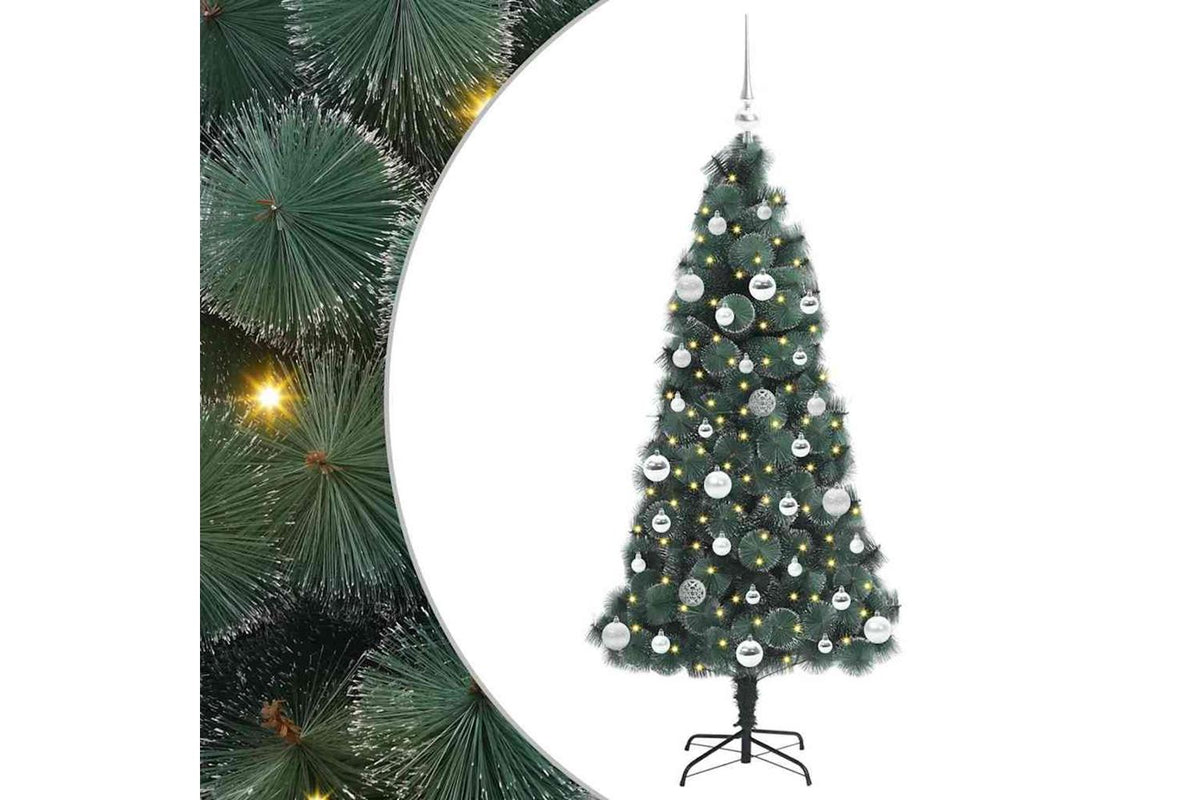 Vidaxl Artificial Pre-lit Christmas Tree With Ball Set Green 150 Cm-2