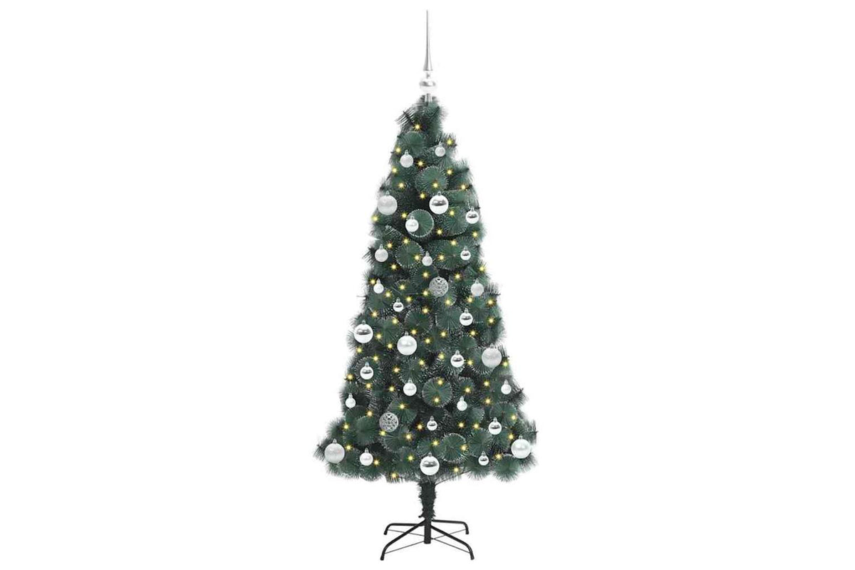 Vidaxl Artificial Pre-lit Christmas Tree With Ball Set Green 150 Cm-3