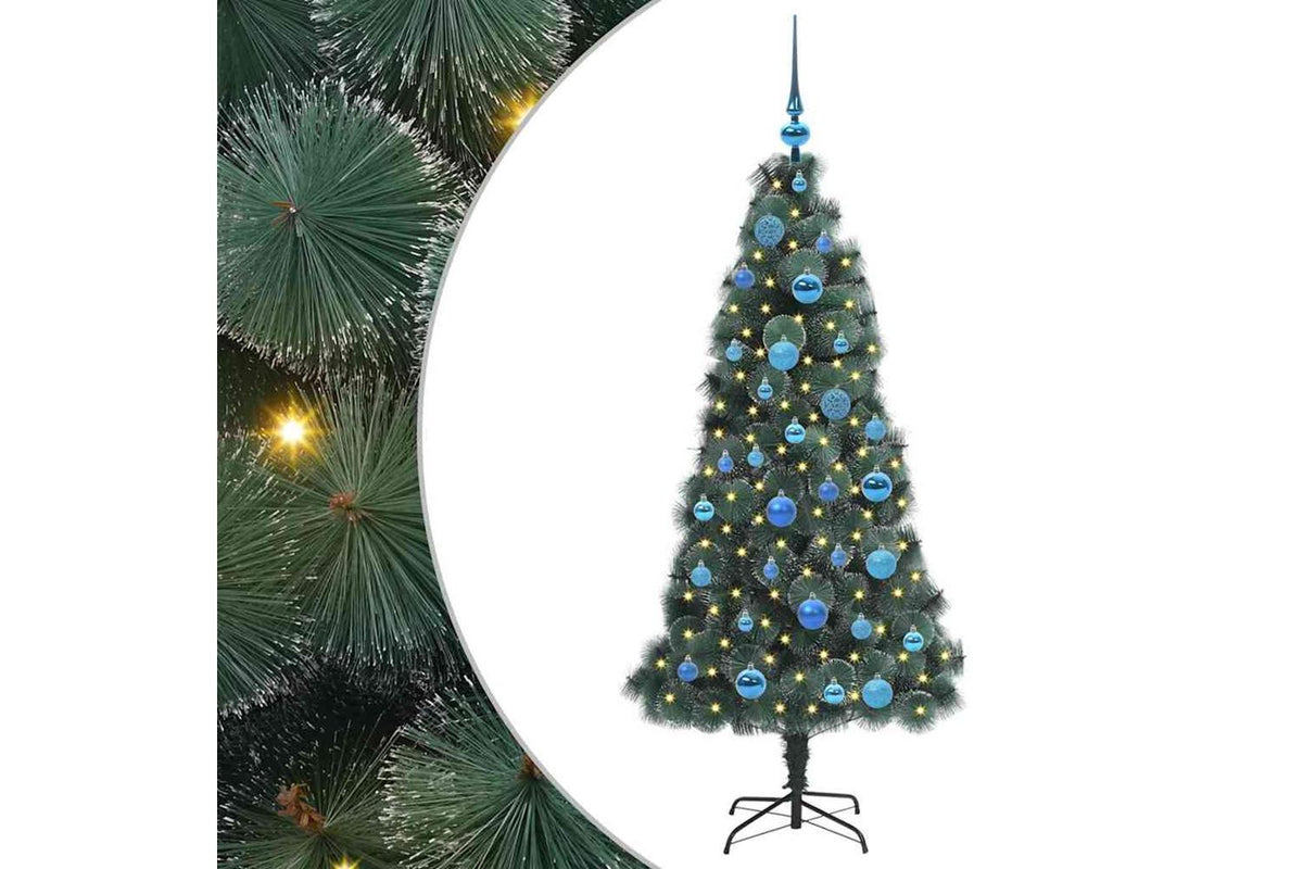 Vidaxl Artificial Pre-lit Christmas Tree With Ball Set Green 150 Cm-2