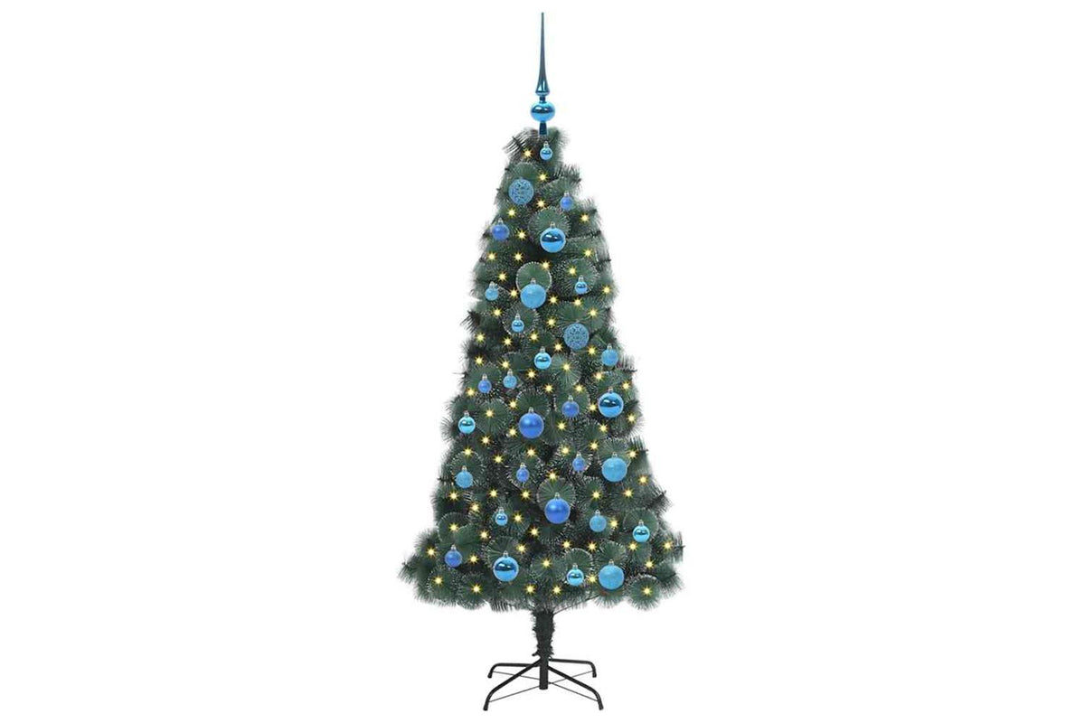 Vidaxl Artificial Pre-lit Christmas Tree With Ball Set Green 150 Cm-3