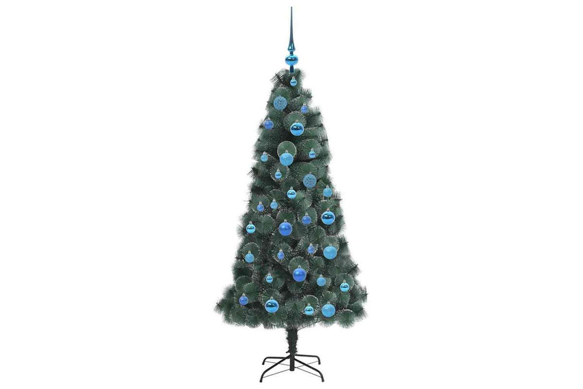 Vidaxl Artificial Pre-lit Christmas Tree With Ball Set Green 150 Cm-4