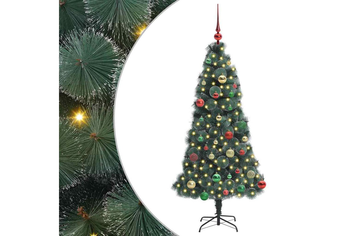 Vidaxl Artificial Pre-lit Christmas Tree With Ball Set Green 150 Cm-2