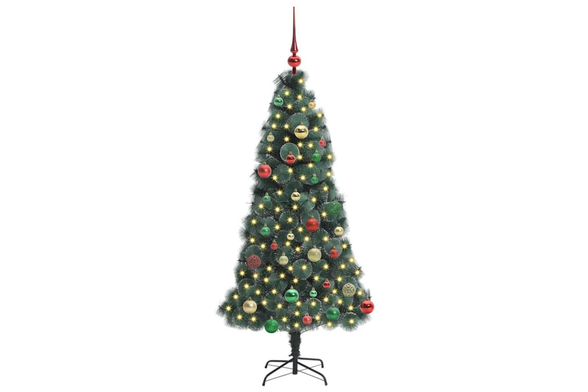 Vidaxl Artificial Pre-lit Christmas Tree With Ball Set Green 150 Cm-3