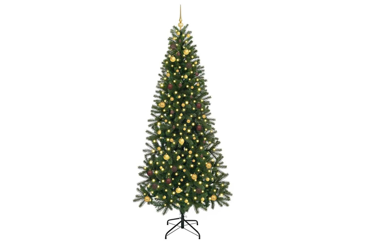 Vidaxl Artificial Christmas Tree With 300 Leds Green 240 Cm Pe And Pvc-3