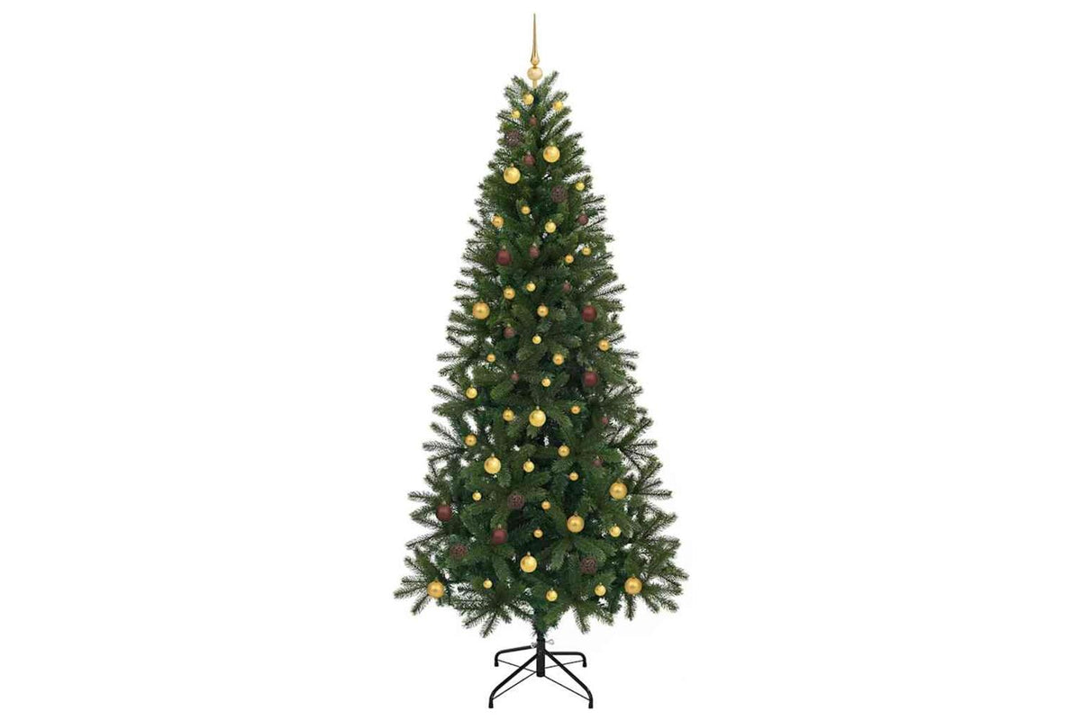Vidaxl Artificial Christmas Tree With 300 Leds Green 240 Cm Pe And Pvc-4