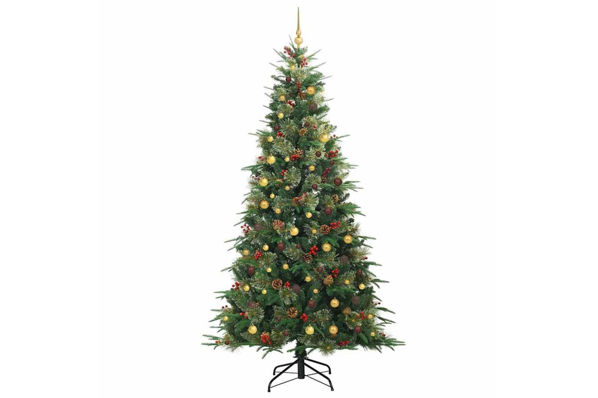 Vidaxl Artificial Hinged Christmas Tree Green 240 Cm Pe And Pvc-4