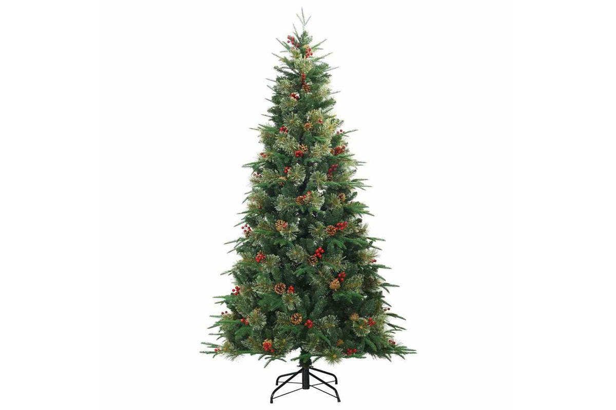 Vidaxl Artificial Hinged Christmas Tree Green 240 Cm Pe And Pvc-5